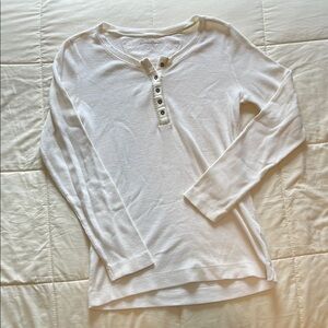 Eddie Bauer Cream Button Down Polo Shirt